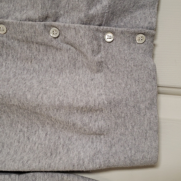 J. CREW Gray Jackie Cardigan Sweater with Beaded Collar - Picture 10 of 12